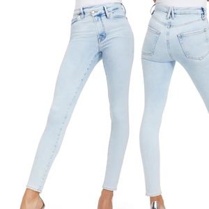 Good American Good Legs Asymmetrical Light Wash